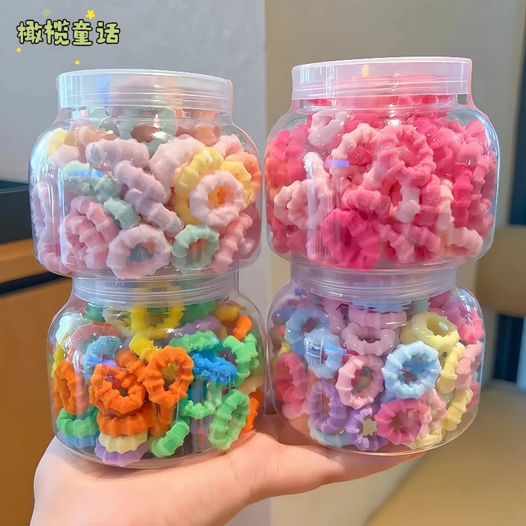 儿童毛巾圈不伤发拇指橡皮筋小女孩扎头发发圈高儿童不伤拇指皮筋