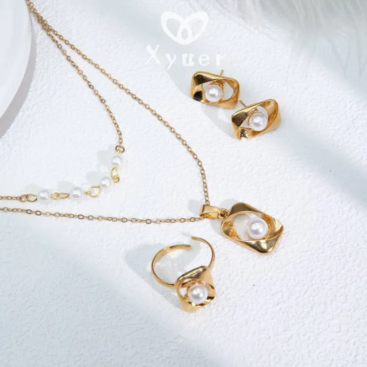 Xyuer/谢雨儿 铜合金项链 Xyuer谢雨儿双层珠珠项链套装