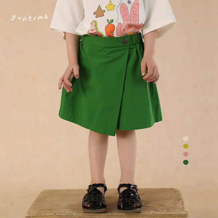 幼儿园宝宝日系百搭偏襟短裤允儿妈女童2025夏季新款百搭裙裤裤子