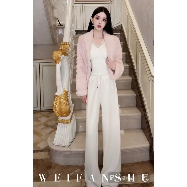 WEIFANSHU/魏凡舒【温暖泡芙】秋冬新款简约时尚百搭显瘦直筒休闲裤