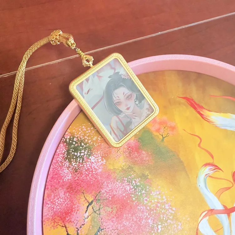 钛钢亚克力吊坠 【mei力➕人yuan】九姑娘手工牌