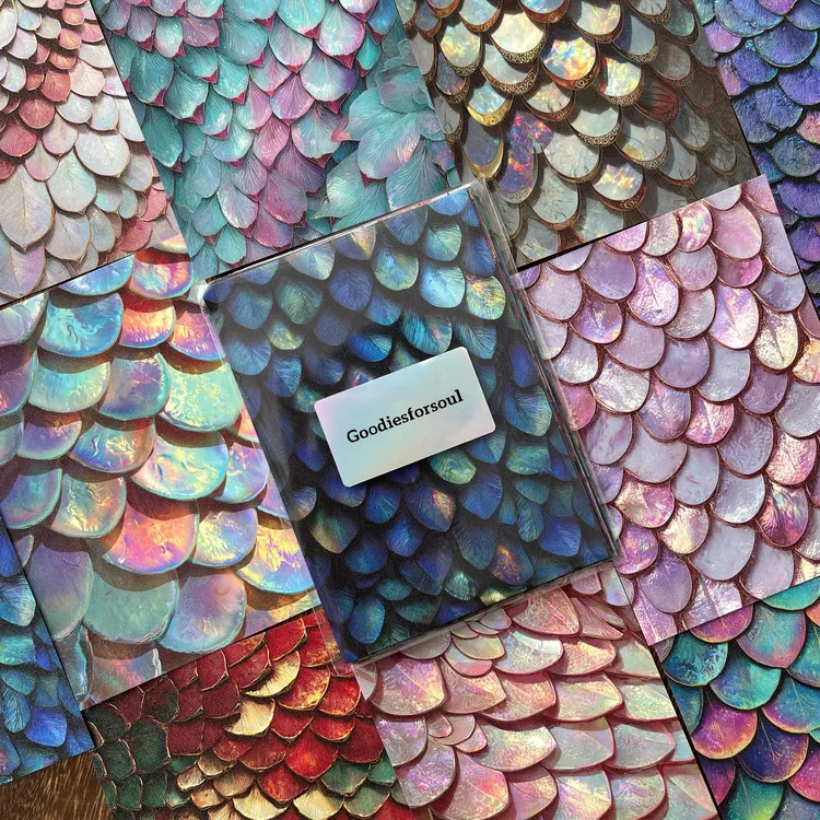 闪砂龙鳞贴纸 10*14厘米 10张/包