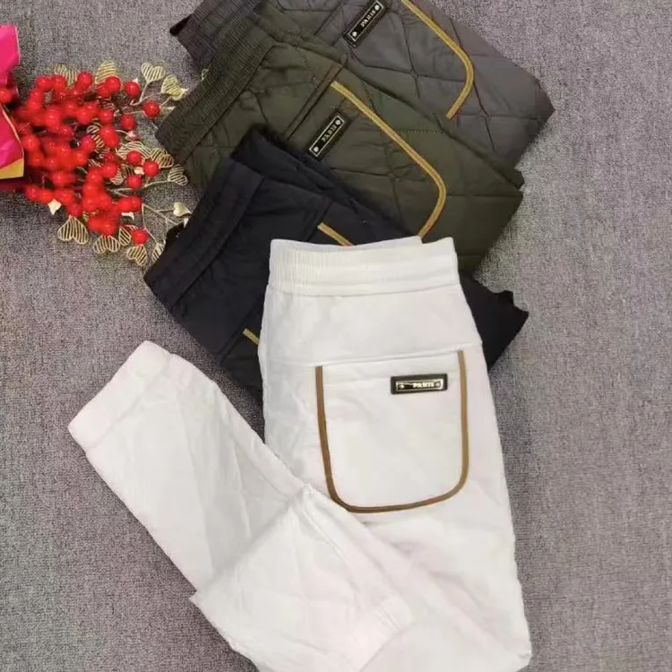 冬季男士新款轻薄型时尚欧货轻奢外穿潮流时尚松紧脚棉裤