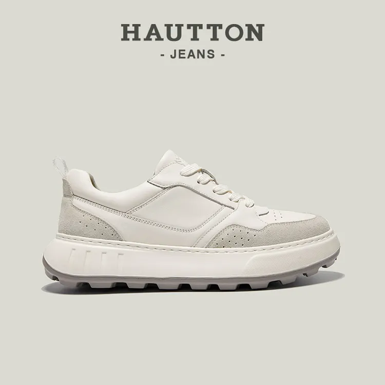 2025流行男款鞋子时尚百搭运动休闲鞋真皮上班男鞋男士夏天HT2090