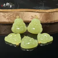 【老郑家】18K金和田玉佛公挂件 3183 多样性发1件约28*28*8mm