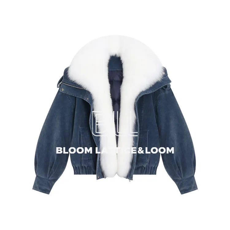 PCNY不理理“蓝调夜曲”匈牙利90白鹅绒＋狐狸毛毛领保暖羽绒服皮草