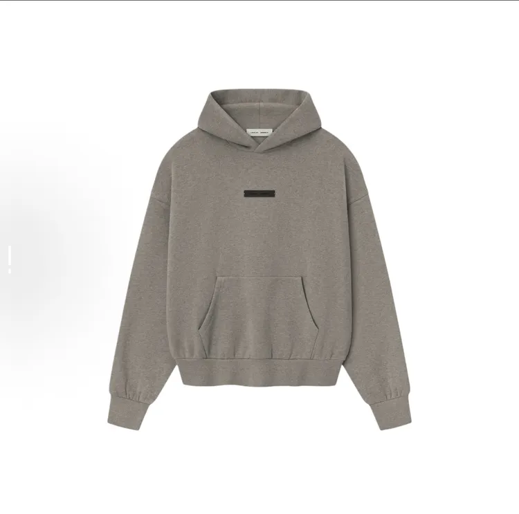 EssentialsSS25 Classic Hoodie 金属感徽标字母后背印花连帽卫衣