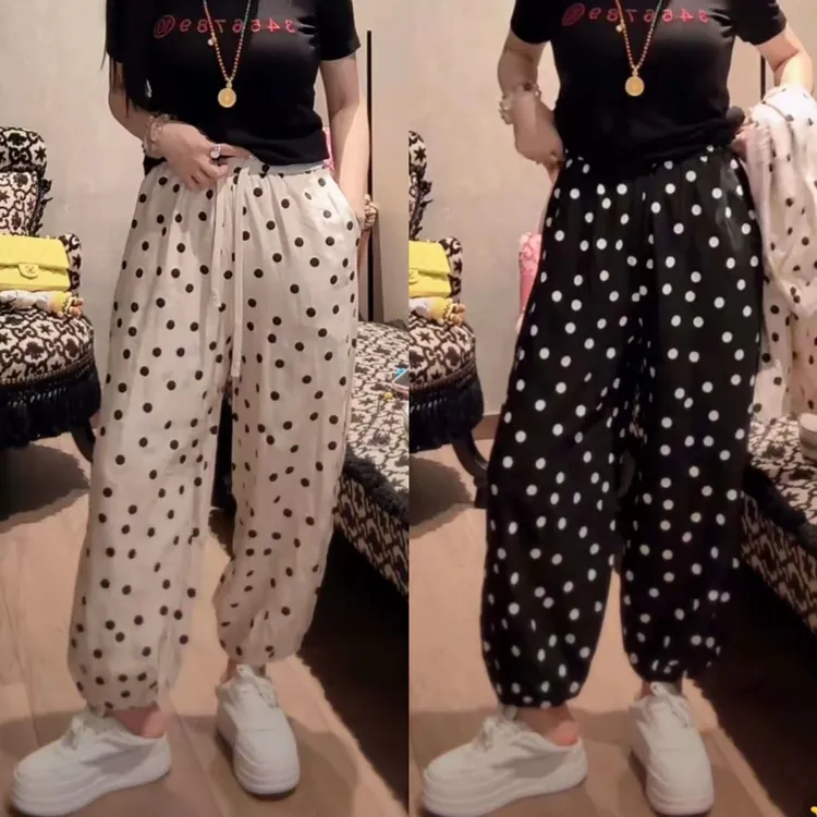 姗蔓高端定制/2577高腰显瘦波点气球裤哈伦裤