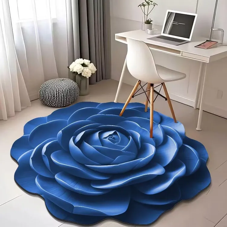 3D立体花硅藻泥吸水垫厨房门口垫高档防滑速干脚垫卫生间地垫加厚