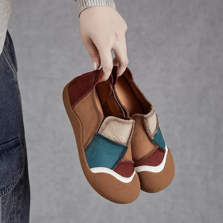 复古鞋乞丐鞋设计师款撞色拼色软乎乎的轻软百搭舒适软底