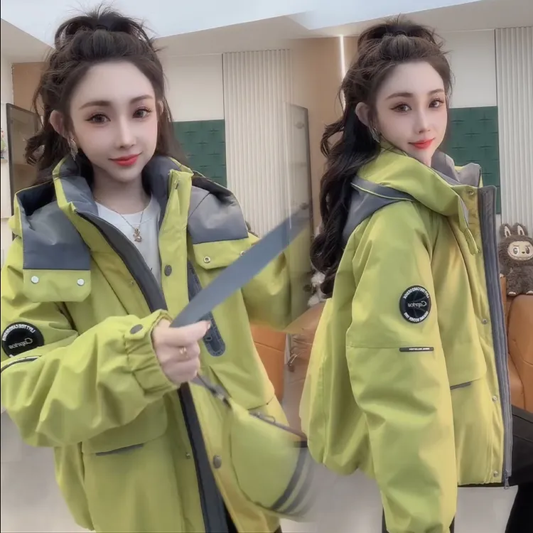 2025秋冬新款时尚显瘦气质网红高档洋气女高级百搭宽松大码棉服潮