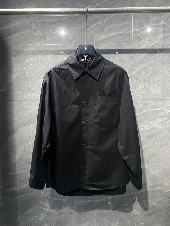 黑桃-3原创潮牌水洗微破时髦刺绣休闲长袖衬衫衬衣25秋新#6B5306