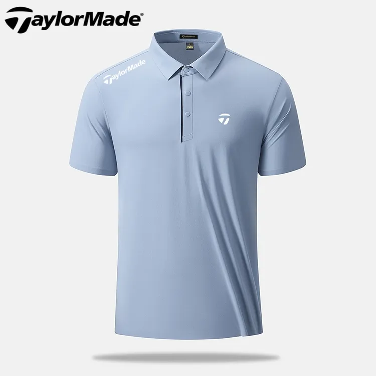 Taylormade泰勒梅高尔夫夏季户外男装透气polo衫运动速干短袖t恤