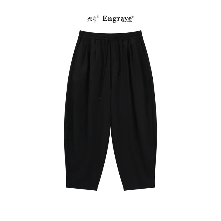 6601夏天九分裤山本裤灯笼裤弹力透气面料痞帅慵懒风男装