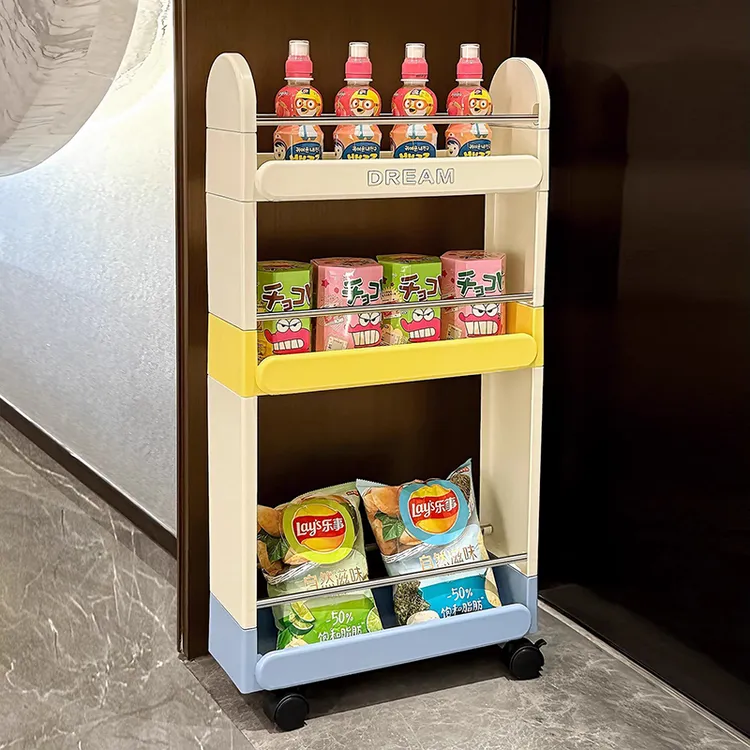 小推车卫生间置物架厨房落地移动储物架缝隙多层浴室夹缝收纳架子