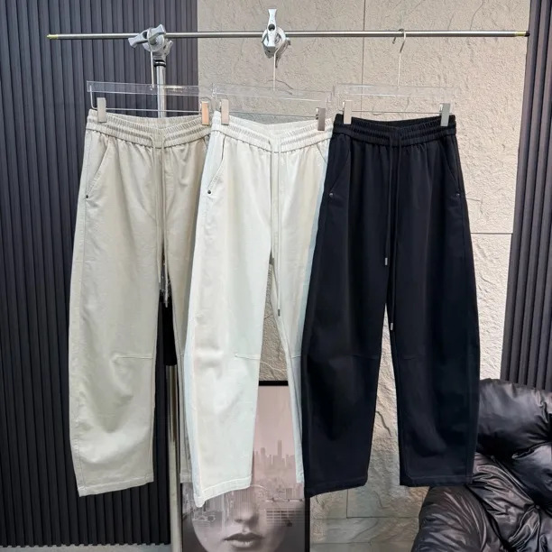 小算盘潮牌高品质秋季高腰弯刀直筒裤休闲裤极简风潮流男装12811