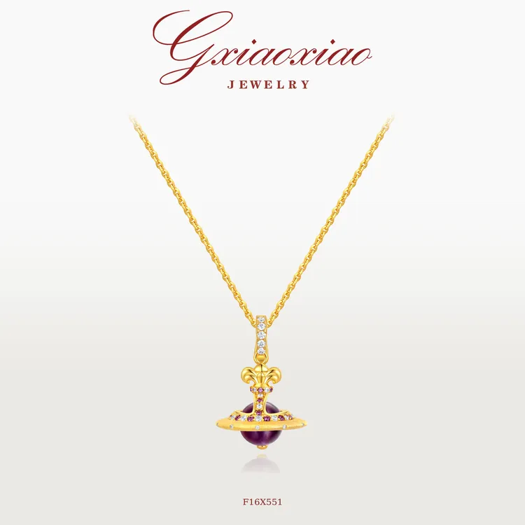 G XIAOXIAO项链 法式气质轻奢高级感飞船项链 F16X551新年礼物