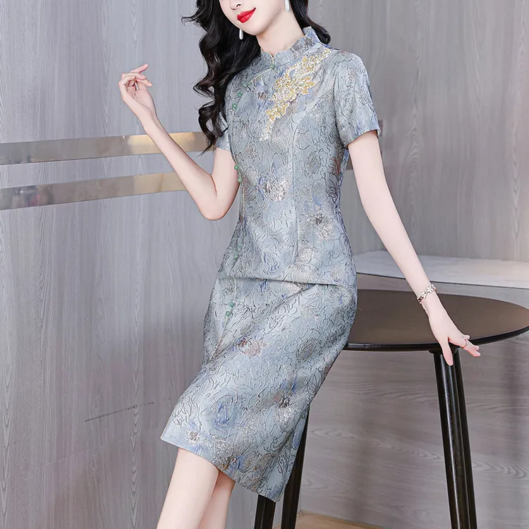 高级感上档次旗袍连衣裙女妈妈婚宴礼服2025新款中式喜婆婆结婚裙