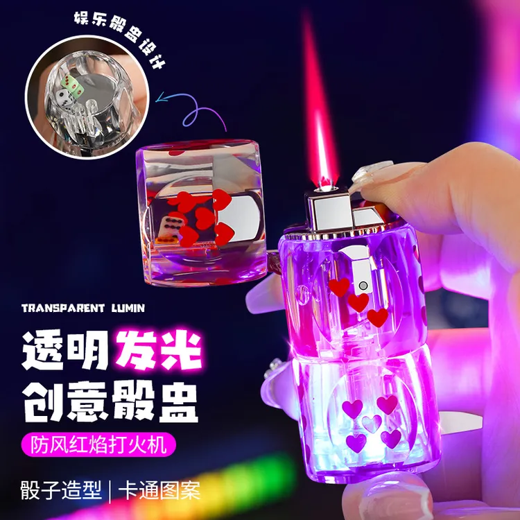 （酷鼠）新款创意史迪仔库洛米绘图骰子防风打火机