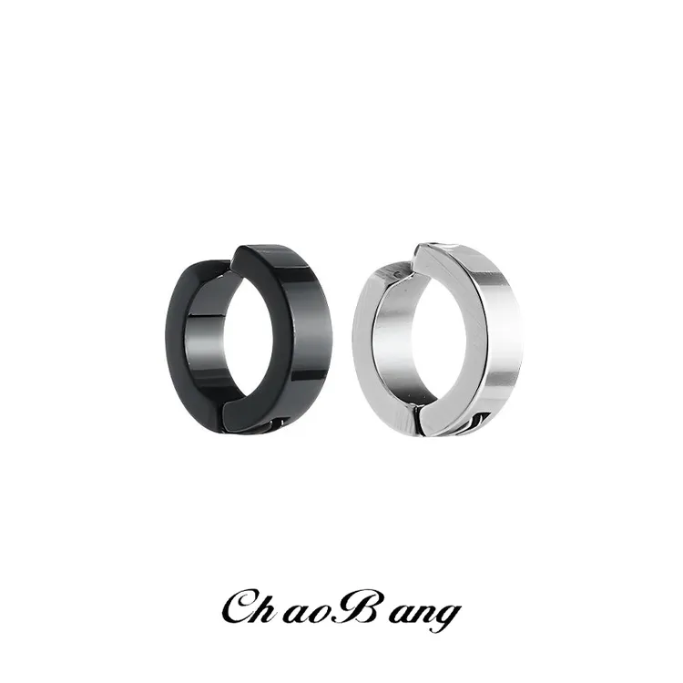 钛钢耳饰 痞帅耳夹男无耳洞耳环潮流个性男生耳钉男士ins黑色百搭
