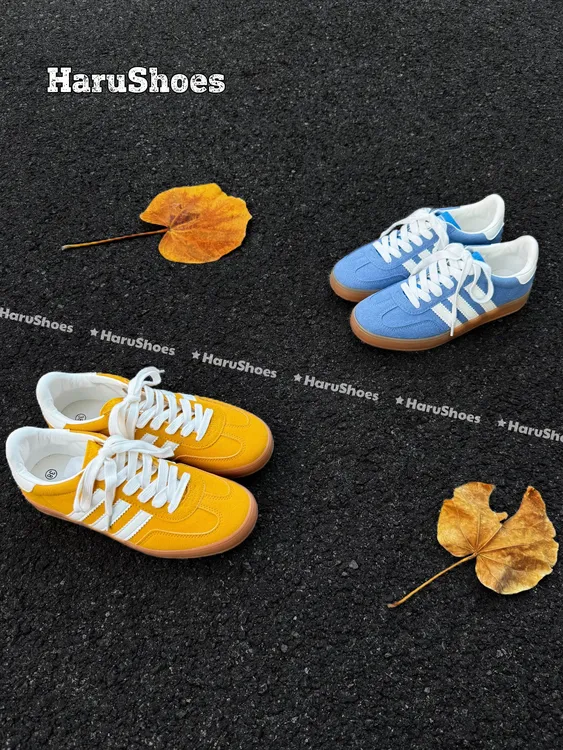 「HaruShoes」多巴胺糖果色彩德训鞋简约休闲板鞋百搭鞋子时尚