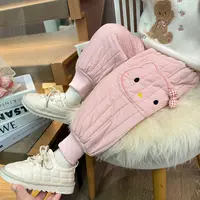 女童棉裤冬季2025新款儿童外穿保暖长裤女宝冬装加绒丝绵加厚裤子
