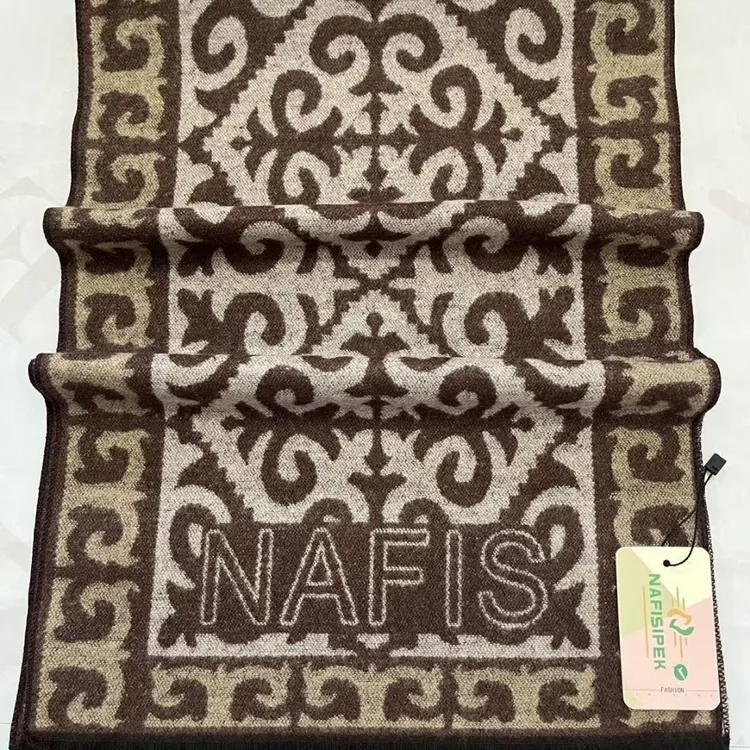 民族风羊绒围巾男士秋冬季保暖舒适百搭送爸爸长辈高端围脖