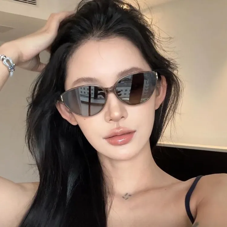 新款个性古早猫眼墨镜防晒防紫外线户外网红潮流时尚女款太阳镜