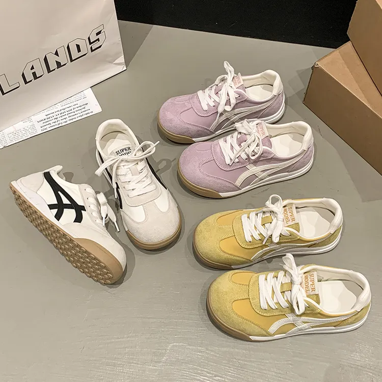 qibeiqi/柒呗柒卡皮巴拉~新款透气布面德训鞋~樱花少女百搭休闲鞋