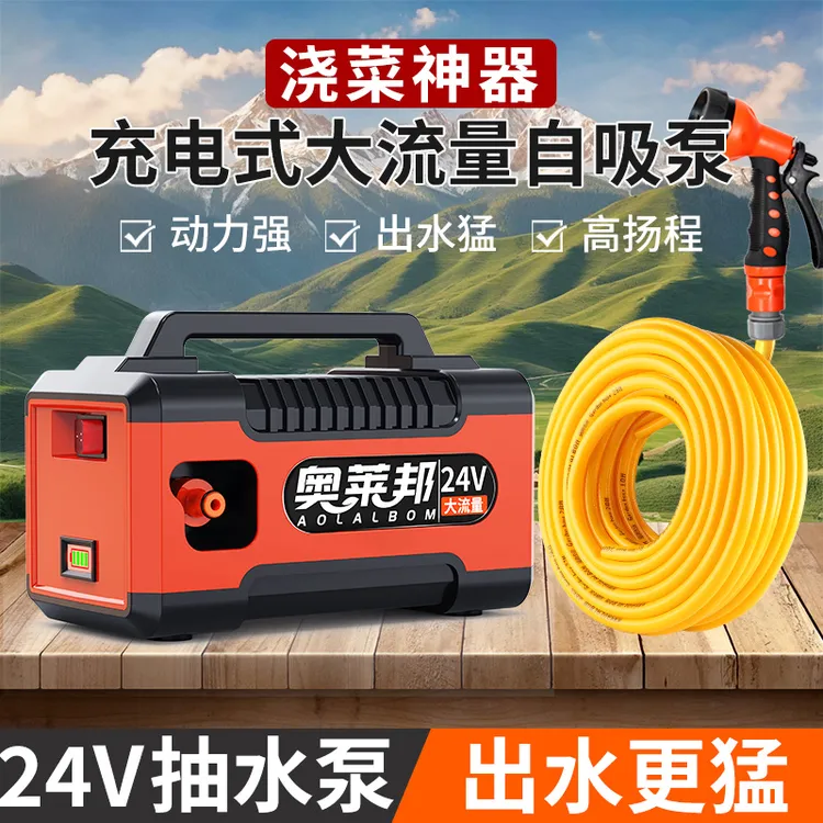 抽水泵小型充电式浇菜浇水机农用神器家用锂电电动专用抽水机灌溉