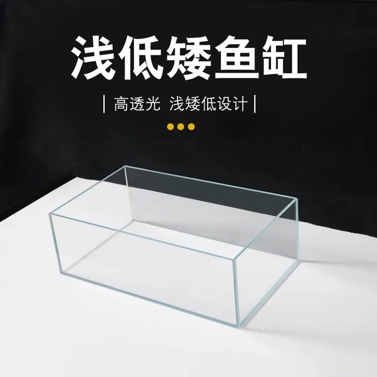 矮低浅款超白玻璃方缸桌面乌龟缸苔藓缸六角恐龙缸水培植物展示缸