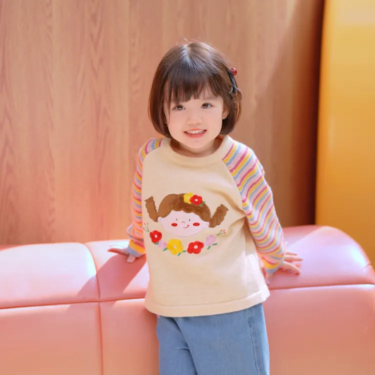 女童毛衣春秋季2025新款小女孩宝宝套头上衣小童儿童秋款秋装衣服