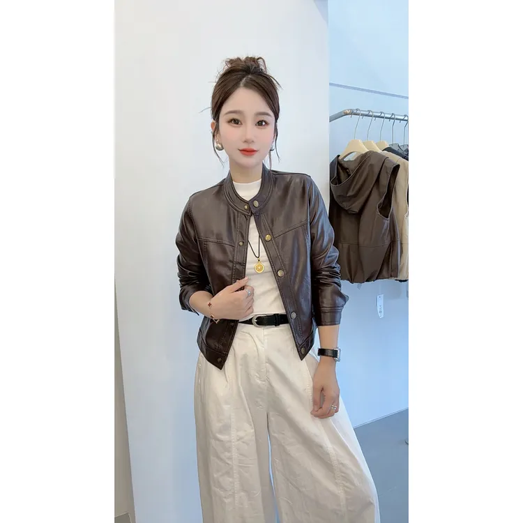 A（随性时光）海宁皮衣女植鞣皮2025年新款外套女