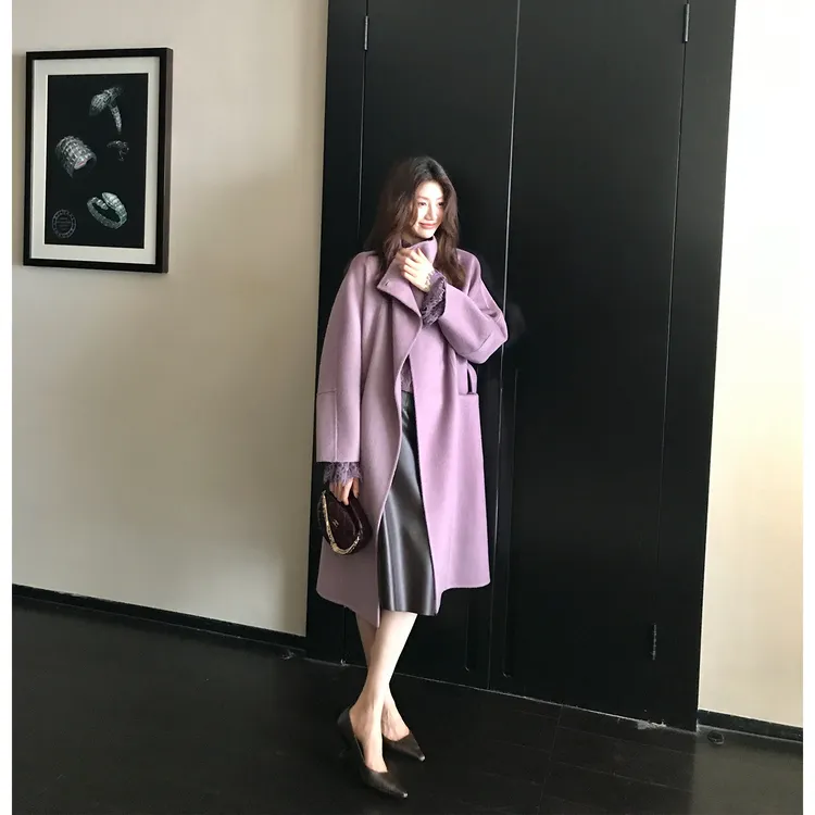 【ALONE SAVOR】龍喜儿 逆风行者 秋冬轻奢马海毛呢大衣外套J264