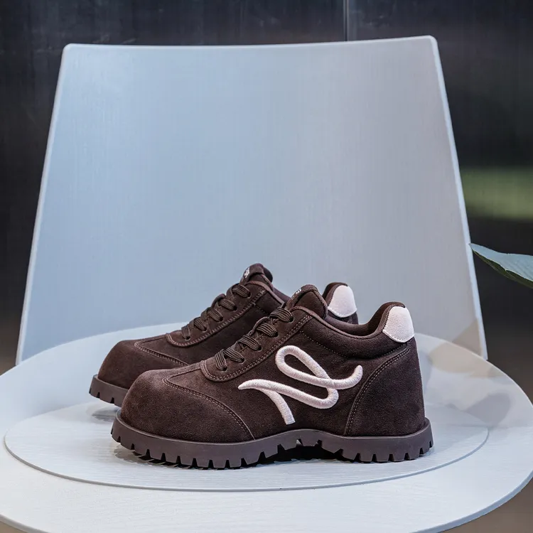 反绒增高德训鞋秋季时尚休闲鞋运动休闲鞋方头休闲风