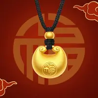 合金吊坠 合金吊坠 吊坠金福古法黄金色项链转运珠小胖福吊坠