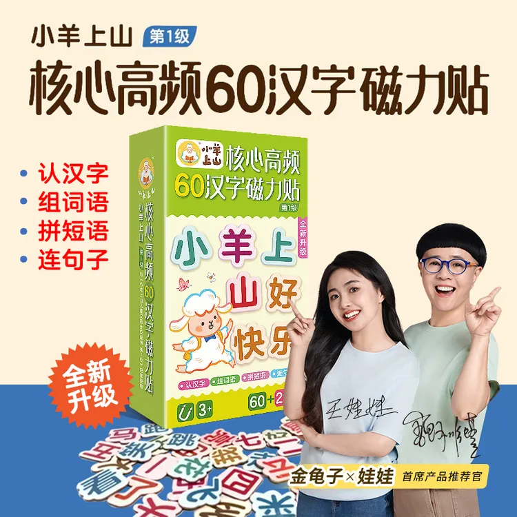 【88片】小羊上山核心高频汉字磁力冰箱贴周边汉语识字训练幼儿早教