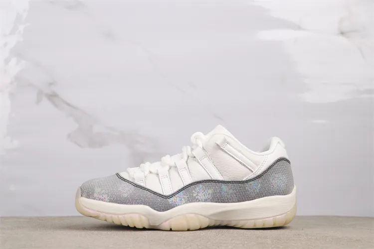 AJ11低帮白色撕撕乐透气减震回弹男鞋缓震篮球鞋跑步情侣运动鞋子