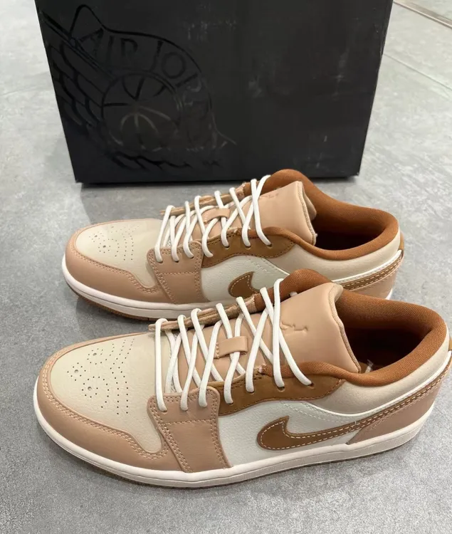 JordanAJ1LowSE舒适百搭减震低帮复古篮球鞋男款褐色全新正品