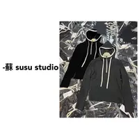 Su 2025年秋季休闲宽松刺绣上衣撞色设计连帽卫衣外套薄款 H0804