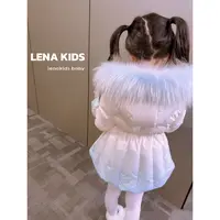 Lenakids【渐变蓝超仙羽绒服！超大真毛90绒高充绒】汉服！25121203