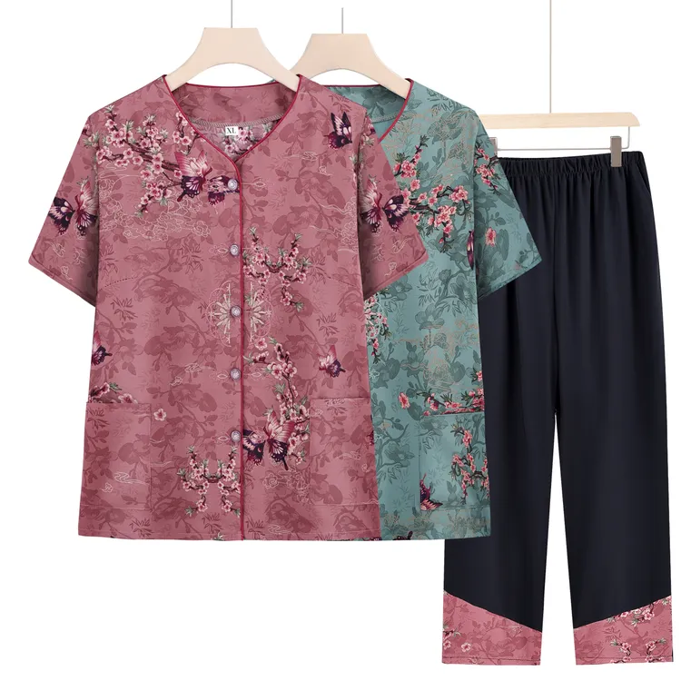 母亲节洋气衣服中老年女装妈妈装夏季60-70岁高档老人奶奶装夏装