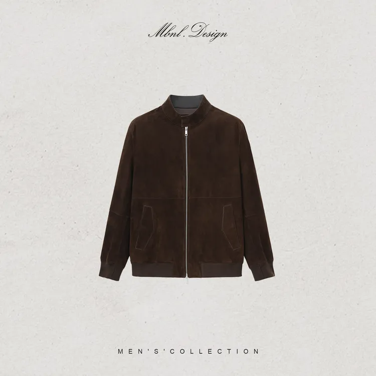 MBNL-F「Suede Core」秦磊男装0.8厚度100绵羊皮夹克LL-WWT0081