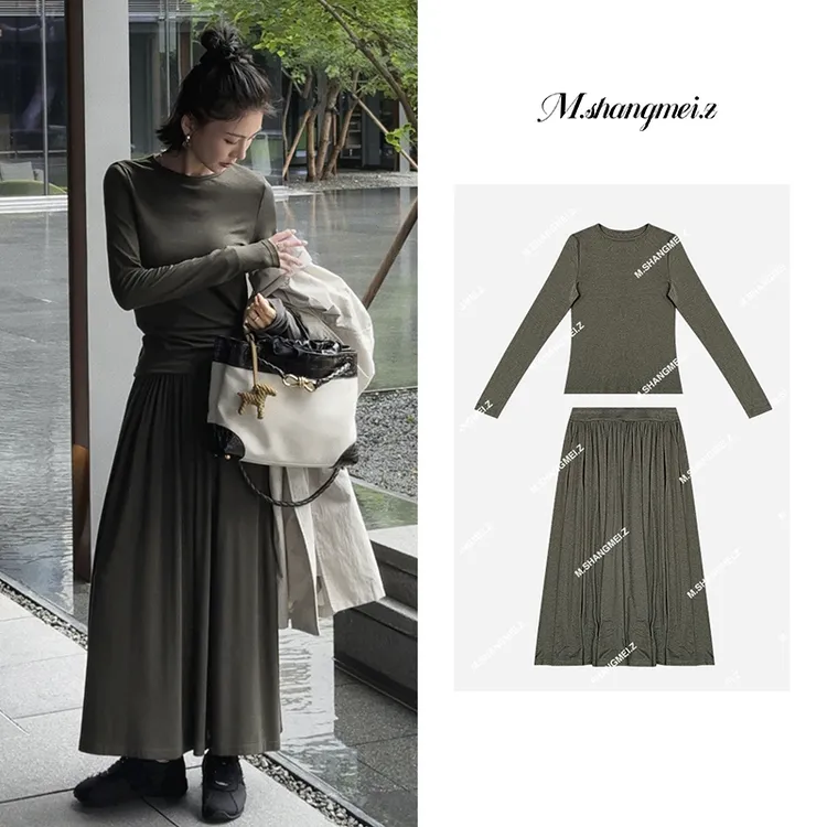 M.SHANGMEI.Z/沐熙【费尽心思】美大哥法式复古简约时尚套装X032209