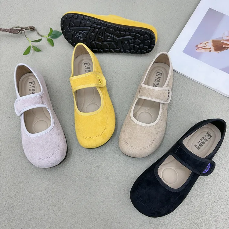 勃肯鞋女2025夏季软底玛丽珍鞋复古豆豆鞋法式包头单鞋舒适妈妈鞋