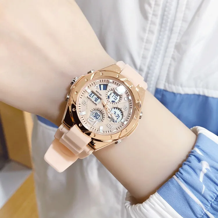 潮流手表女孩防水小学生初高中考试可用大童电子表运动少女ins风