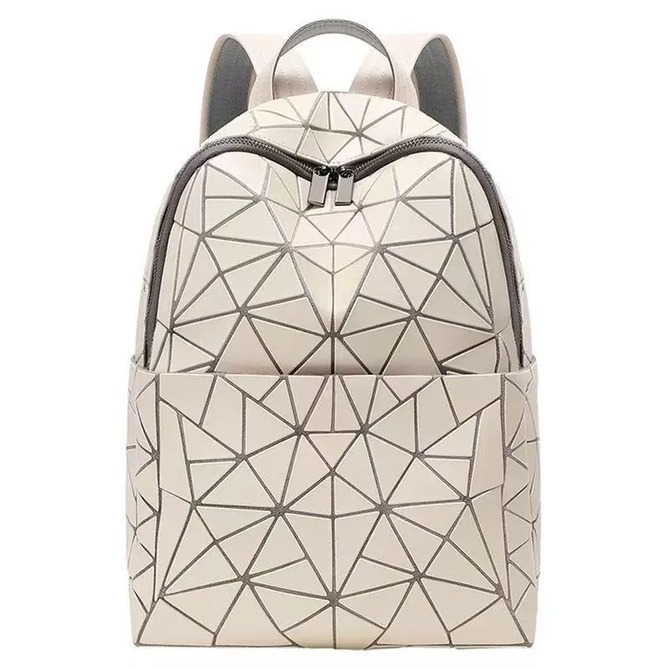 【三宅风格大号双肩包】磨砂哑光休闲时尚多功能菱格日式女（1307）