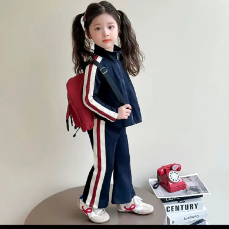 女童套装春秋款2025新款儿童时髦洋气外套童装女童3-6岁潮流洋气