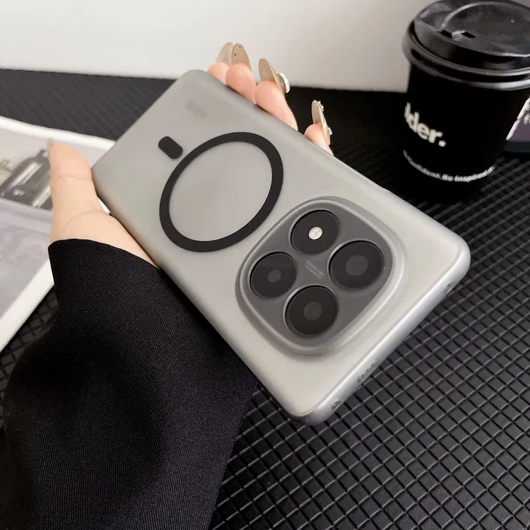 适用红米note15Pro+简约超薄手机壳磁吸note15磨砂note14防摔硬壳