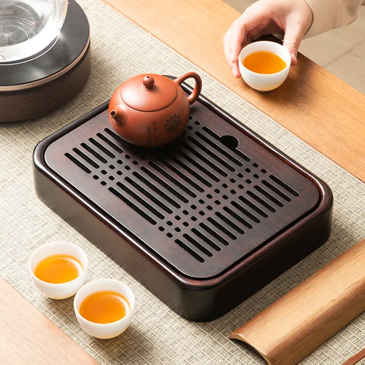 茶盘家用托盘功夫茶具套装2025新款茶海竹实木客厅沥水干泡小茶台
